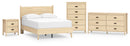 Cabinella Beige Panel Headboard Bedroom Set