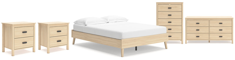 Cabinella Beige Panel Headboard Bedroom Set