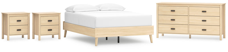 Cabinella Beige Panel Headboard Bedroom Set