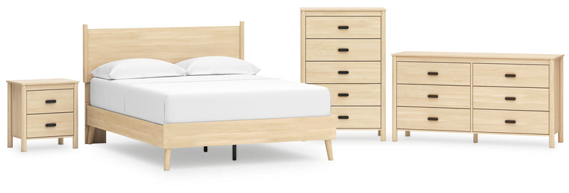 Cabinella Beige Panel Headboard Bedroom Set