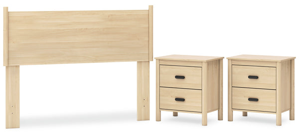 Cabinella Beige Panel Headboard Bedroom Set
