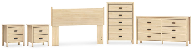 Cabinella Beige Panel Headboard Bedroom Set