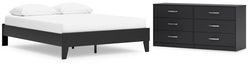 Finch Black Panel Headboard Bedroom Set