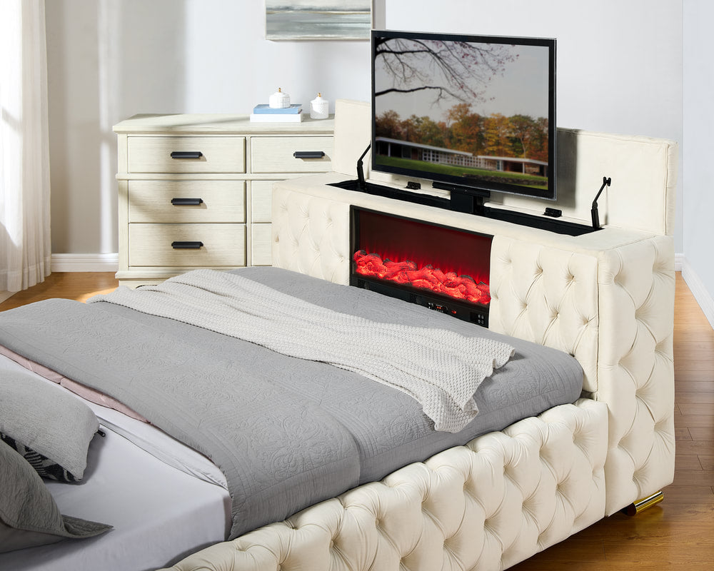 Naomi's TV Fireplace Bluetooth Bed Floor Specials