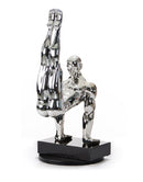 SZ0173 Modern Silver Gymnast-B Sculpture