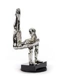 SZ0173 Modern Silver Gymnast-B Sculpture