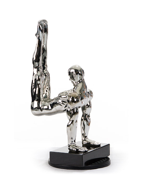 SZ0173 Modern Silver Gymnast-B Sculpture