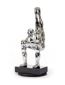SZ0173 Modern Silver Gymnast-B Sculpture