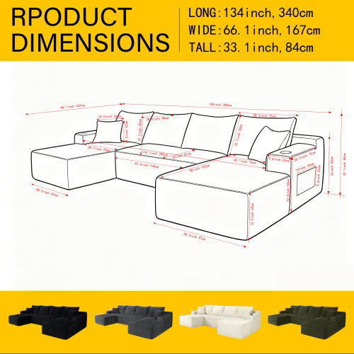 Noel Double Chaise Sectional