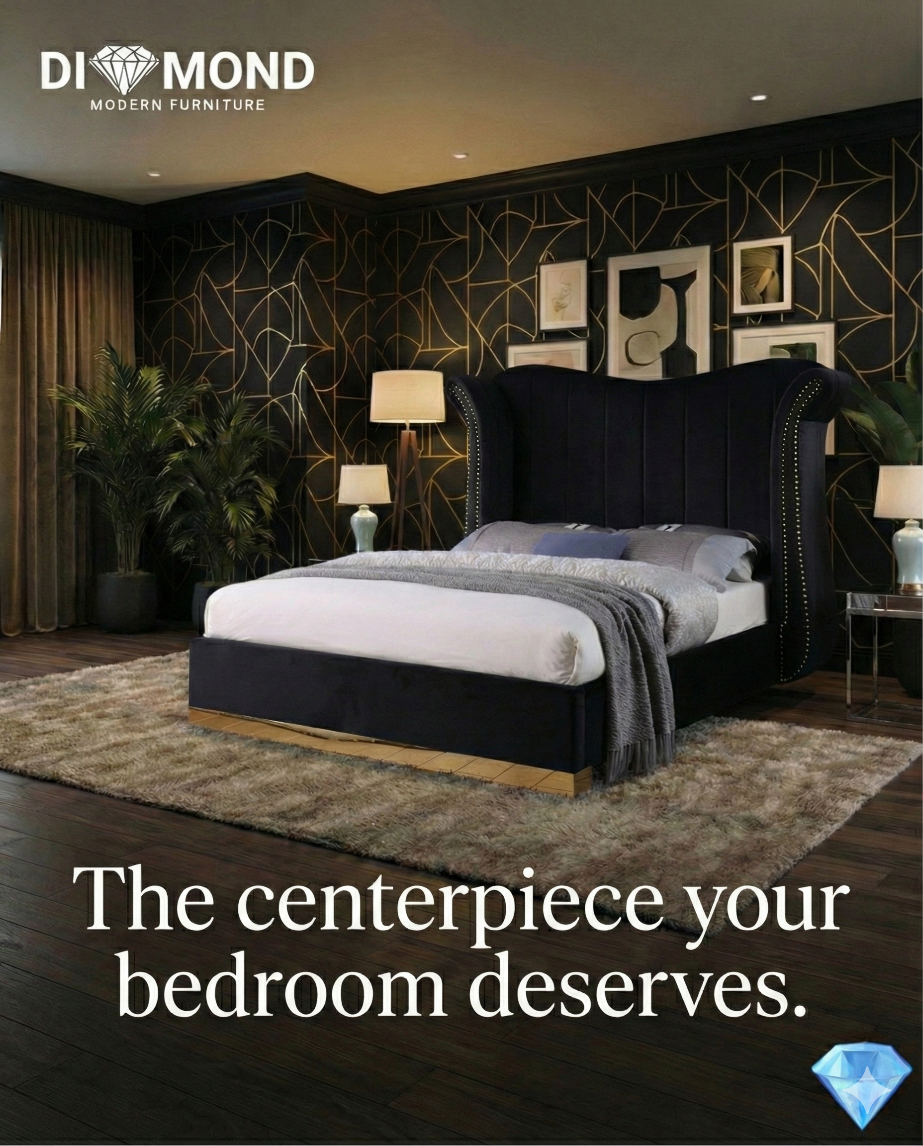 Florence Black bedframe