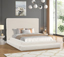 Mariah Beige Platform Bed – Includes Mattress & Smart TV