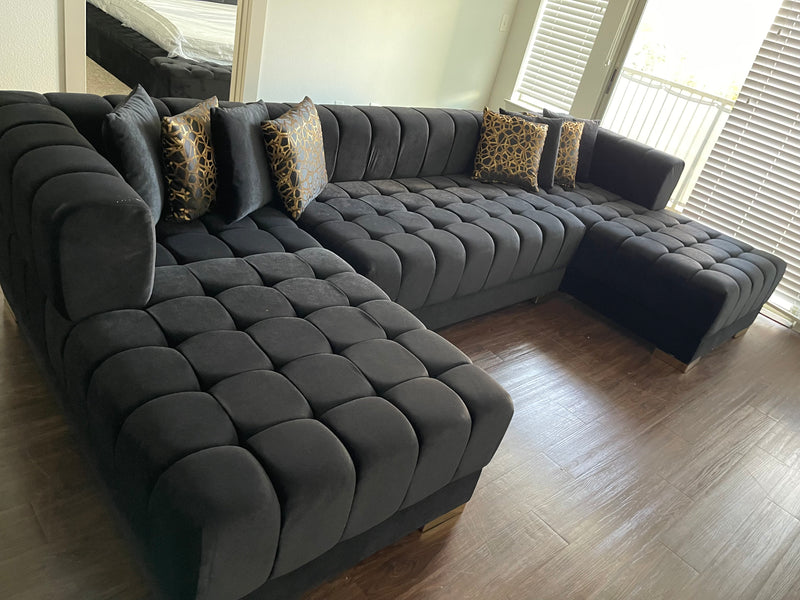 Arianna Sectional Black or Grey  ( Clearance )