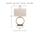 Mahala Metal Table Lamp (1/CN)