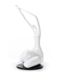 SZ0425 Modern White Lass Sculpture