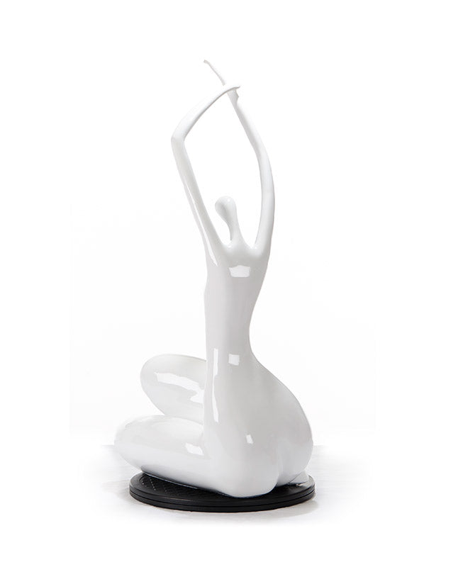 SZ0425 Modern White Lass Sculpture