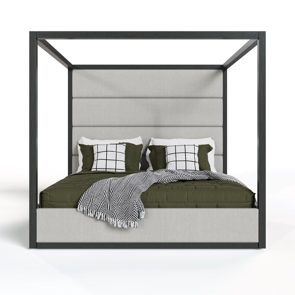 Modrest Manhattan - Contemporary Canopy Grey Bed