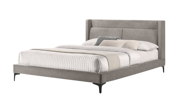 Modrest Paula - Mid-Century Grey Upholstered Bed