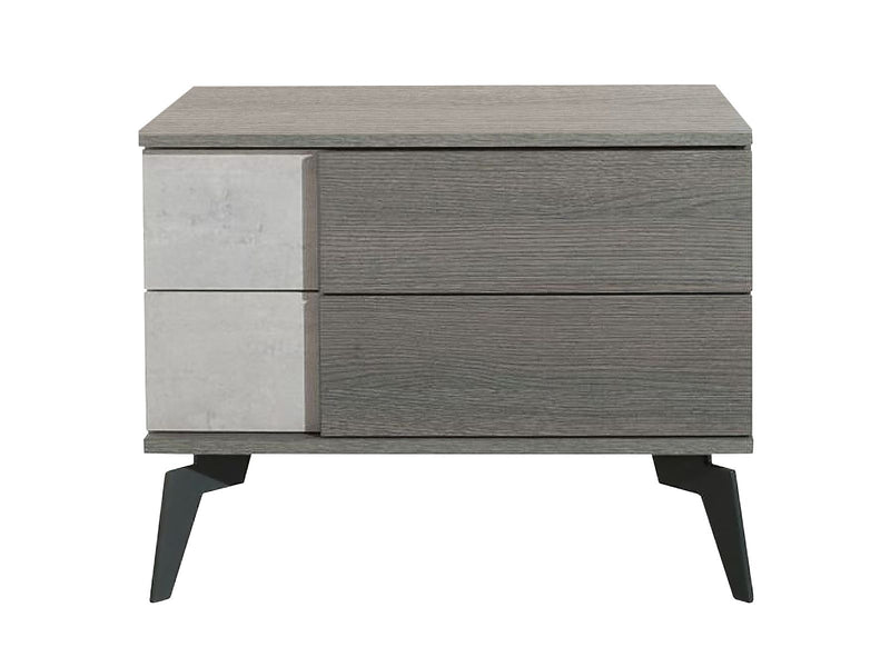 Nova Domus Palermo Italian Modern Faux Concrete & Grey Nightstand