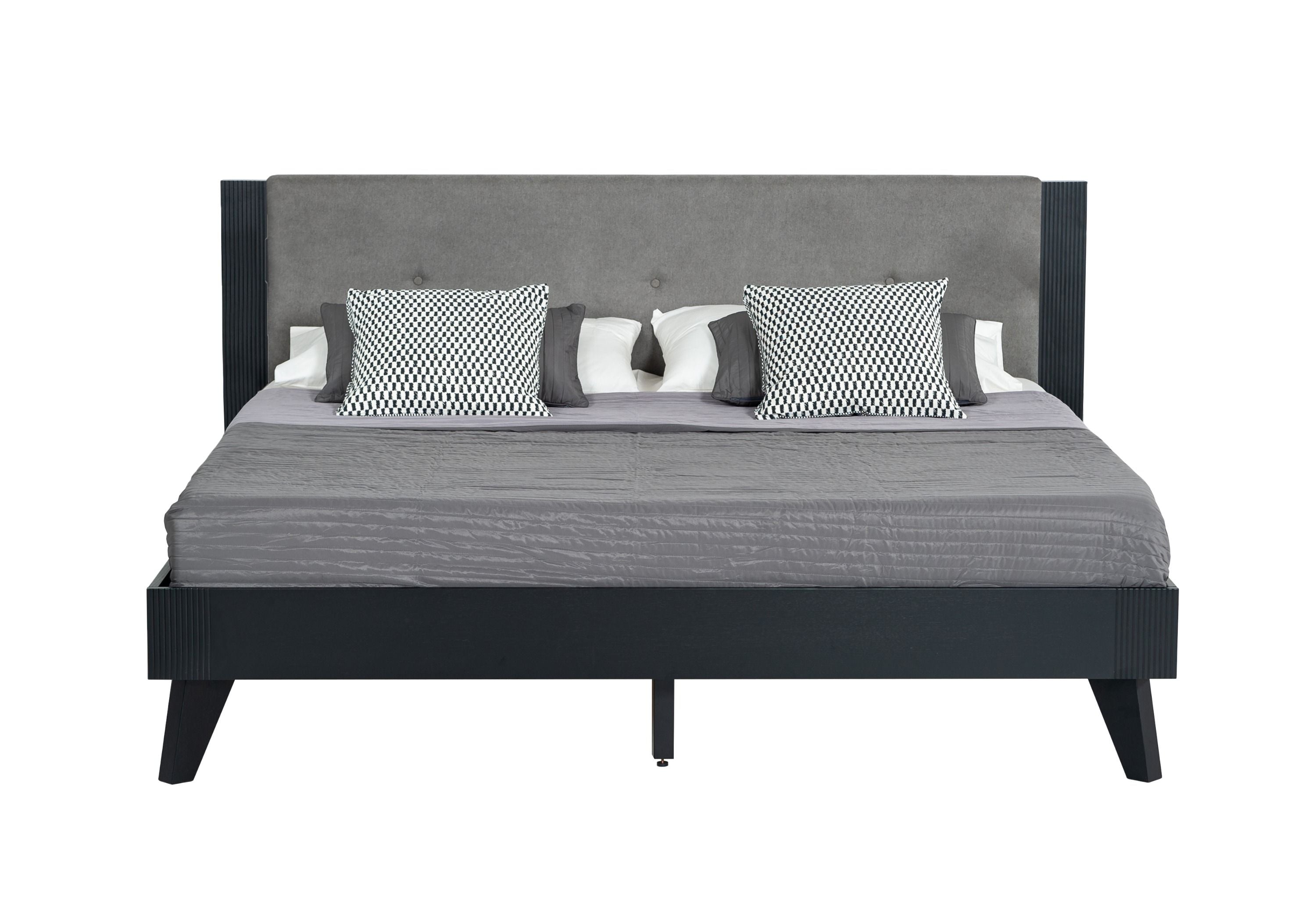 Nova Domus Panther Contemporary Grey & Black Bed