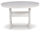 Crescent Luxe Round Dining Table w/UMB OPT