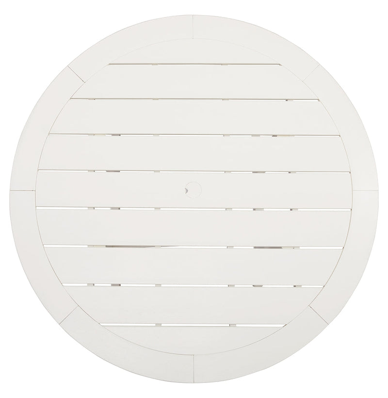 Crescent Luxe Round Dining Table w/UMB OPT