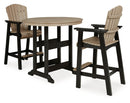 Fairen Trail Outdoor Bar Table and 2 Barstools