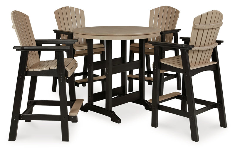 Fairen Trail Outdoor Bar Table and 4 Barstools