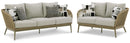 Swiss Valley Outdoor Sofa and 2 Lounge Chairs with Coffee Table and 2 End Tables