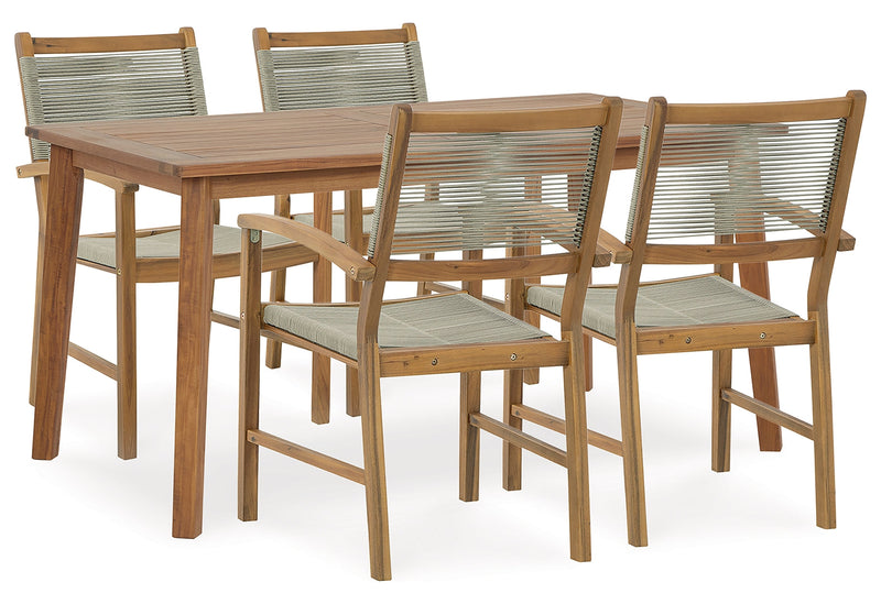 Janiyah Outdoor Dining Table and 4 Chairs