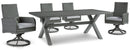 Elite Park Outdoor Dining Table and 4 Chairs and Bench