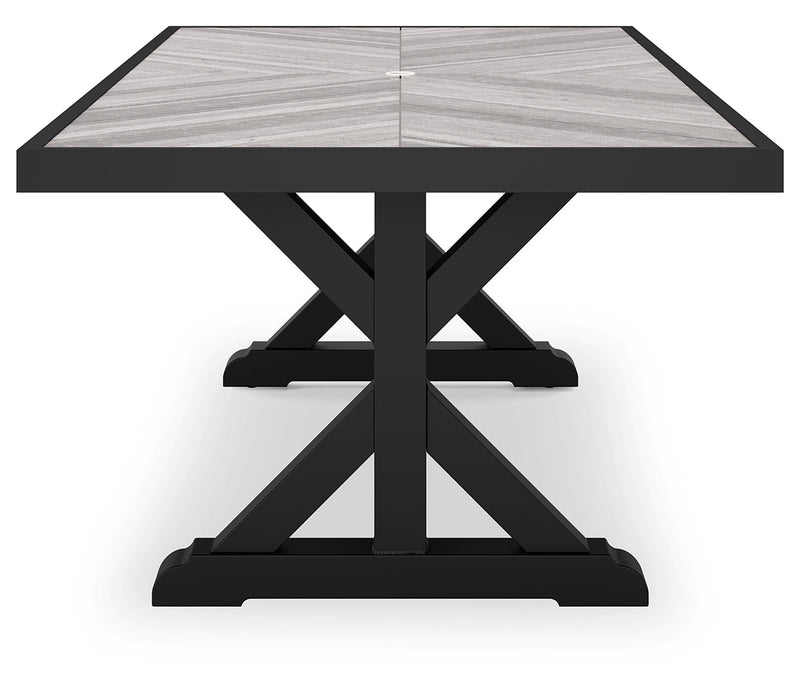 Beachcroft RECT Dining Table w/UMB OPT