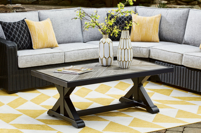 Beachcroft RECT Dining Table w/UMB OPT