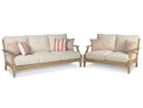 Clare View Outdoor Loveseat and 2 Lounge Chairs with Coffee Table and 2 End Tables