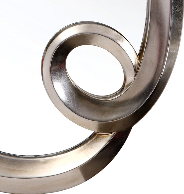 Modrest PU042 Transitional Silver Oval Wall Mirror