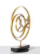 SZ0240 Modern Bronze Acrobats-Rings Sculpture