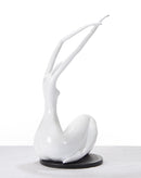 SZ0425 Modern White Lass Sculpture