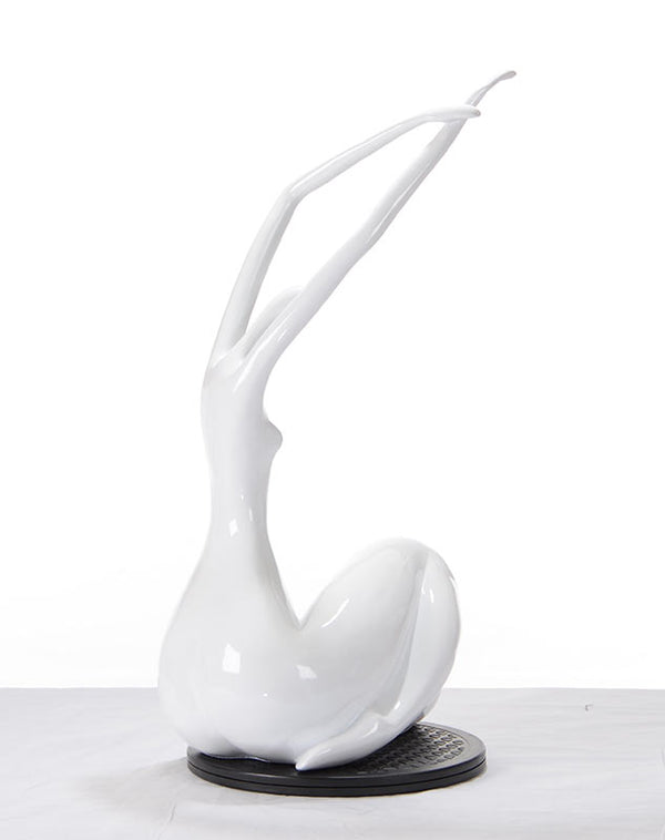 SZ0425 Modern White Lass Sculpture