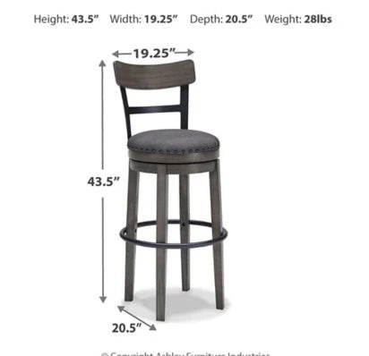 D388-230 Caitbrook Tall UPH Swivel Barstool