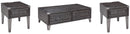 Todoe Coffee Table with 2 End Tables
