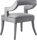 Tiffany Grey Velvet Chair - UK