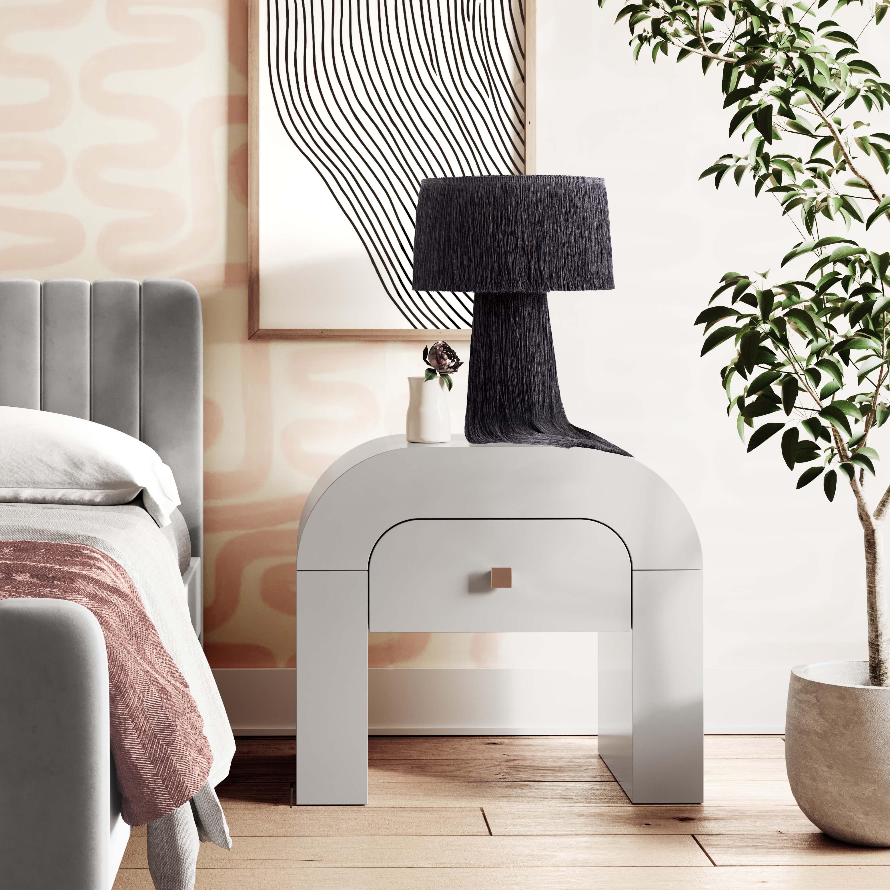 Hump White Nightstand - UK