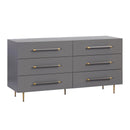 Trident Grey 6 Drawer Dresser