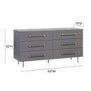 Trident Grey 6 Drawer Dresser