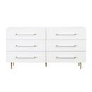 Trident White 6 Drawer Dresser - UK