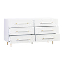 Trident White 6 Drawer Dresser - UK