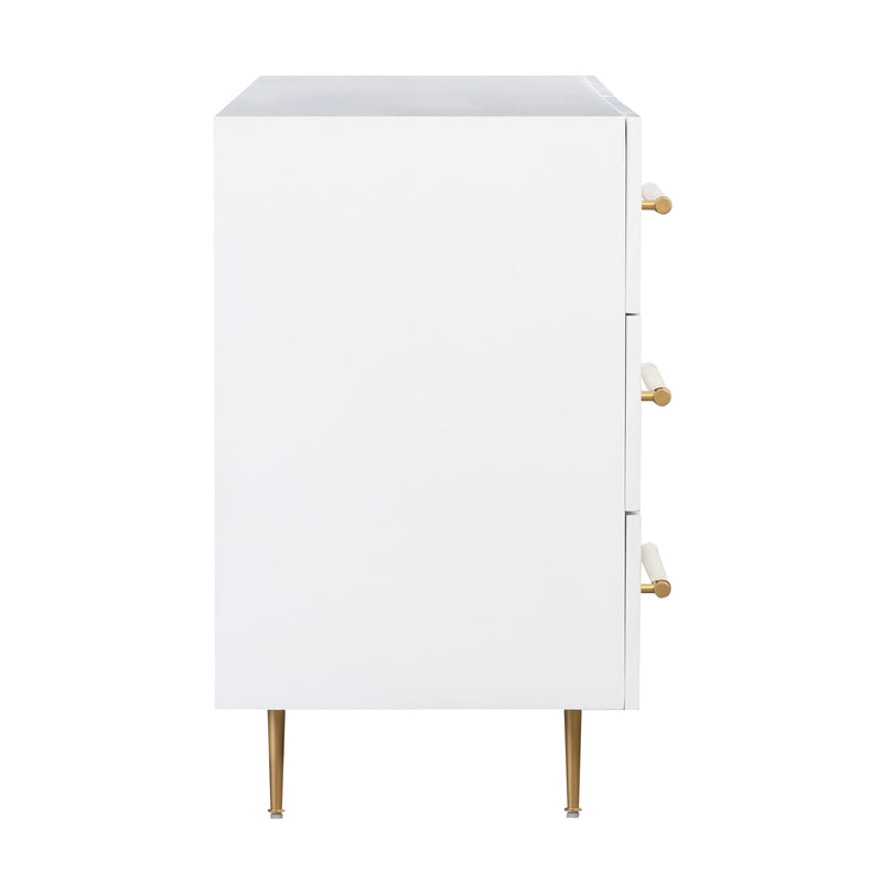 Trident White 6 Drawer Dresser - UK