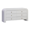 Hump 6 Drawer White Dresser - UK