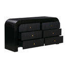 Hump 6 Drawer Black Dresser - UK