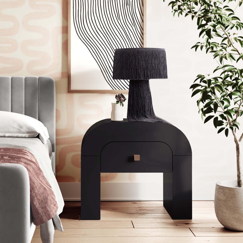 Hump Black Nightstand - UK