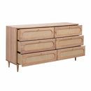 Carmen Cane 6 Drawer Dresser - UK